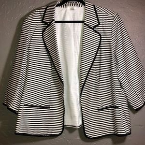 Black & White Striped Blazer